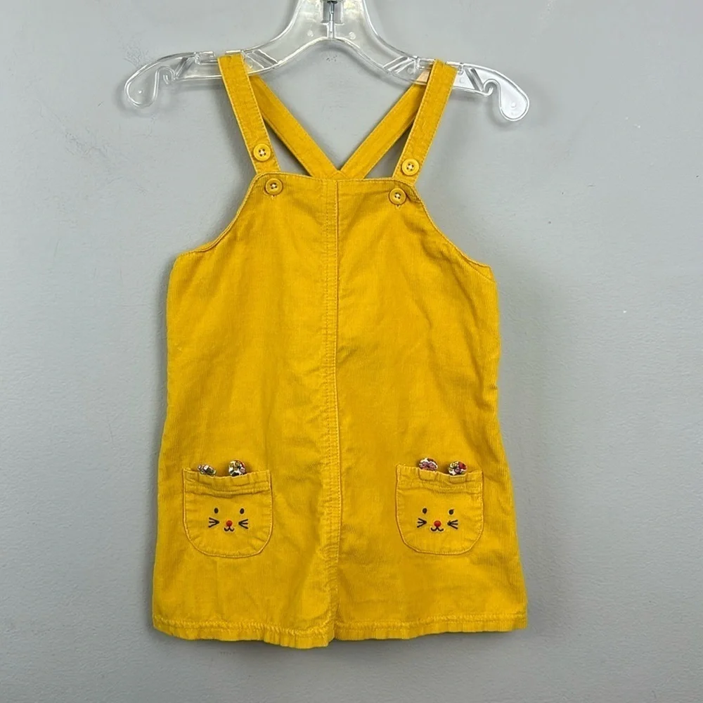 Mustard Yellow Corduroy Kitty Jumper Sz 18M